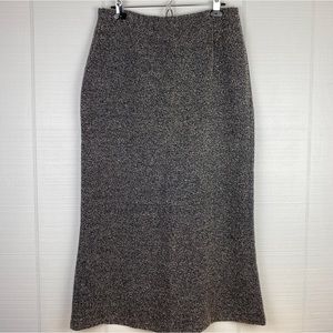 Modern Elements Black & White Speckled Textured Maxi Midi Skirt Size 14